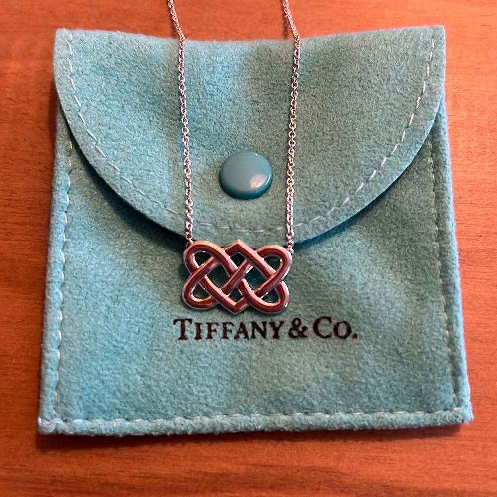 Tiffany infinity knot necklace